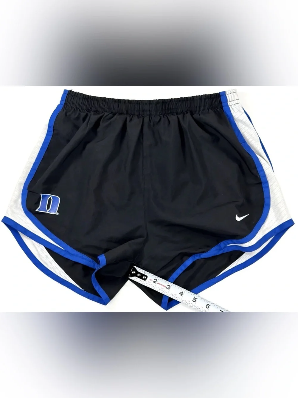 Nike Duke Blue Devils Tempo Running Shorts Womens S Black Royal Blue DriFIT NCAA